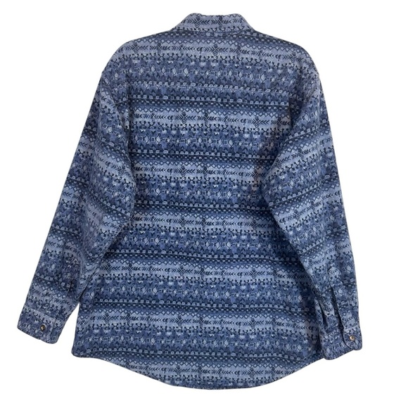 L.L. Bean‎ Mens XL Aztec Chamois Shirt USA Made Vintage Rugged Cabincore Flannel - Picture 2 of 12